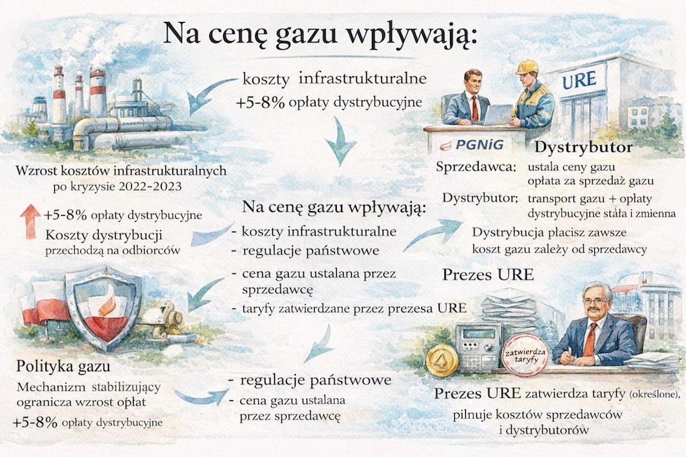 co wpływa na koszt gazu 