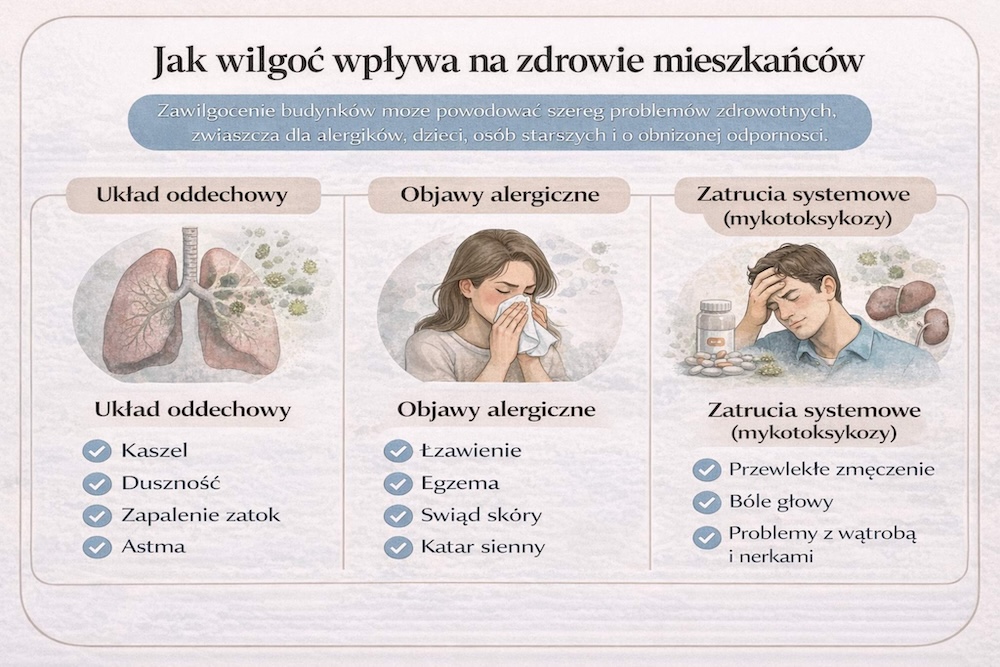 jak wilgoć wpływa na zdrowie domowników 