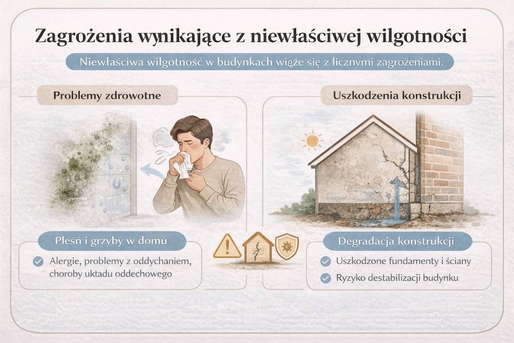 plamy na ścianie jakby mokre - zagrożenie dla zdrowia i budynku 