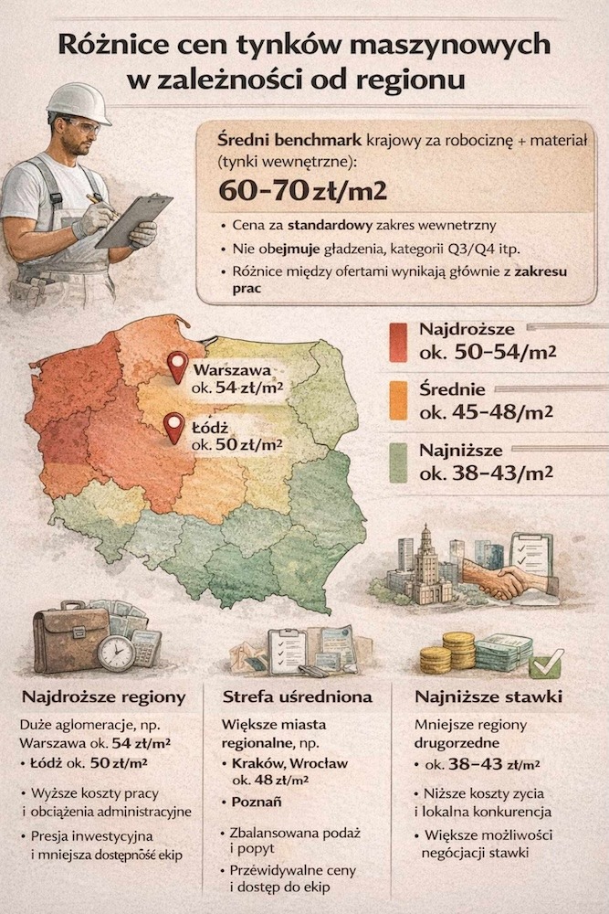 tynki maszynowe - cena w polsce 