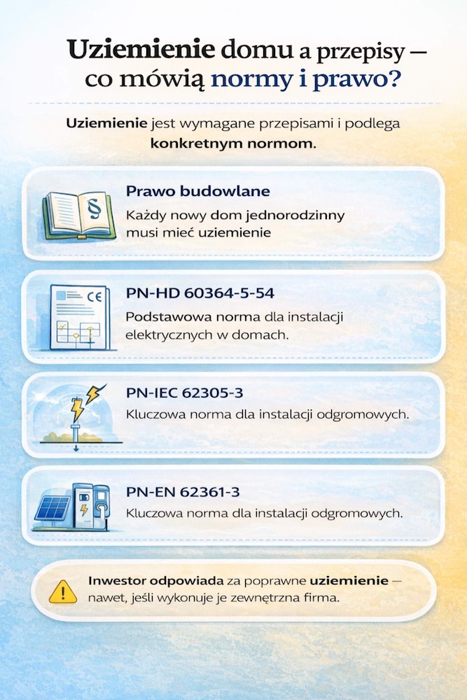 uziemienie domu - prawo budowlane 