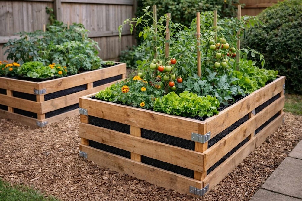 podwyższone grządki do uprawy warzyw 