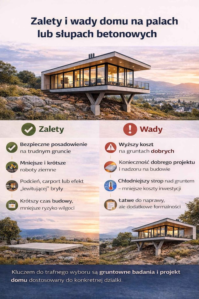 plusy i minusy domu na palach 
