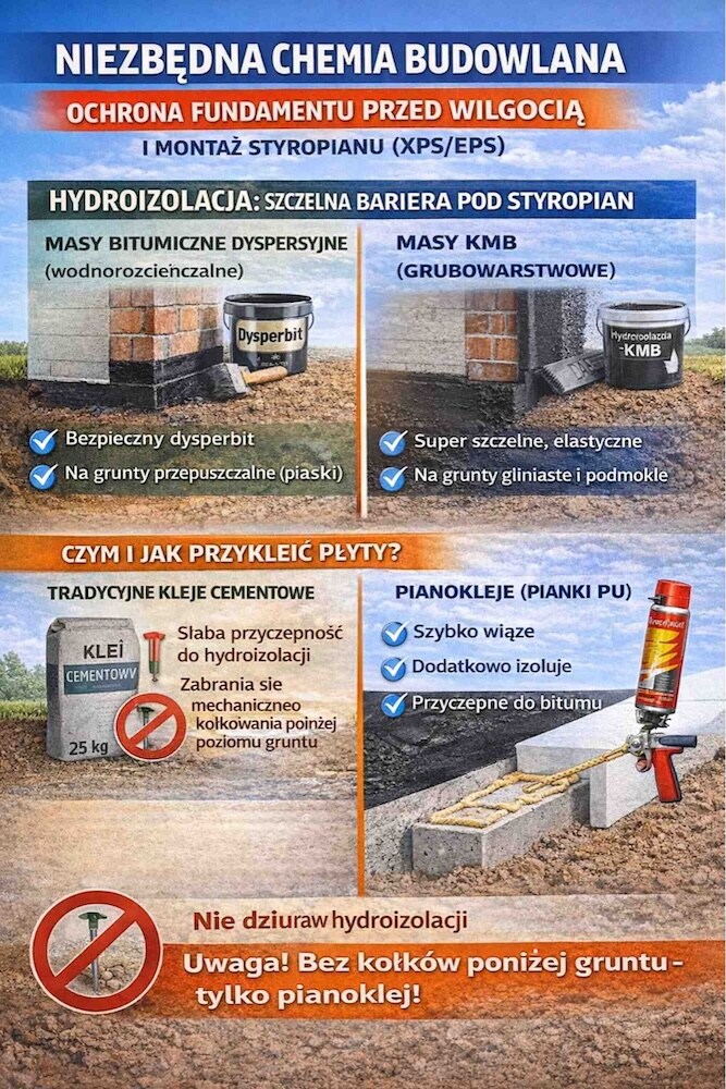 chemia i materiały do ocieplenia fundamentów 