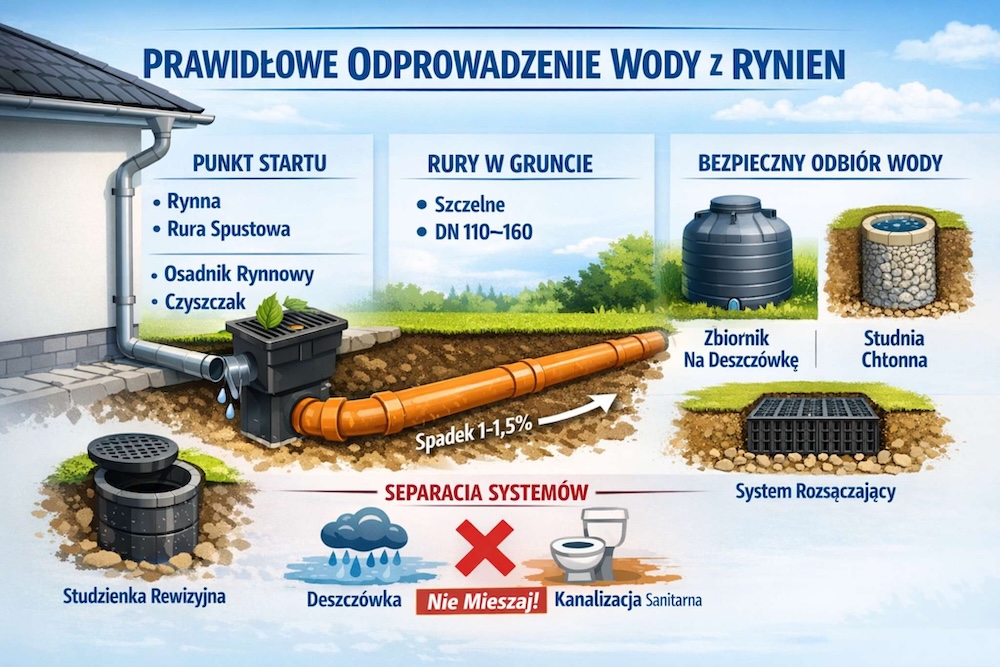 jakie rury do odprowadzenia wody z rynien - budowa rur 