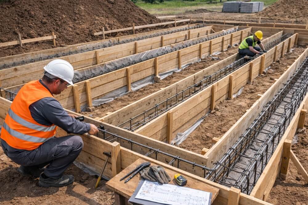 zbrojenie ław fundamentowych