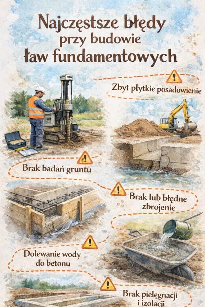 ławy fundamentowe - częste błędy
