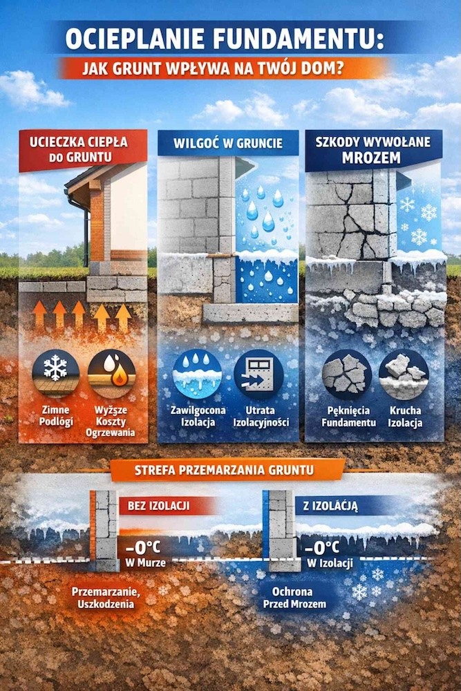 ocieplanie fundamentu -wpływ gruntu na dom 