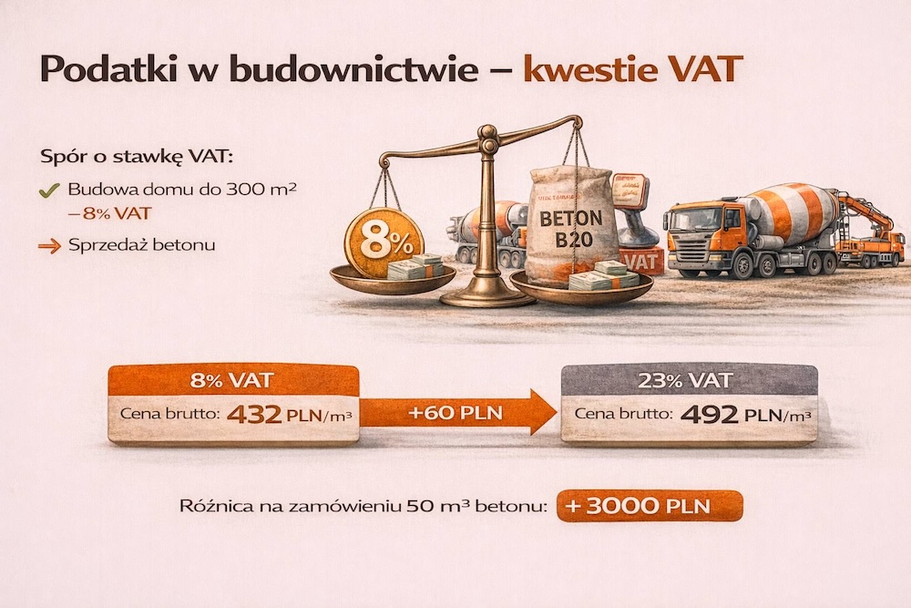 kwestia podatków VAT w budownictwie 
