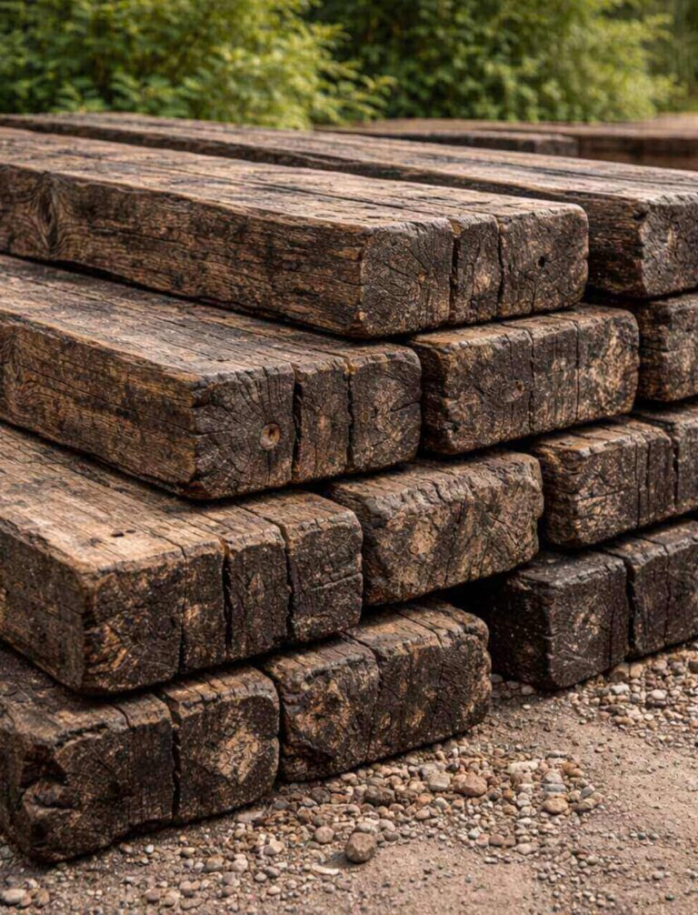 podkłady kolejowe w ogrodzie a legalność