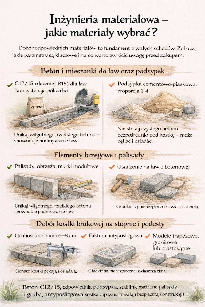 schody z kostki - materiały do budowy 